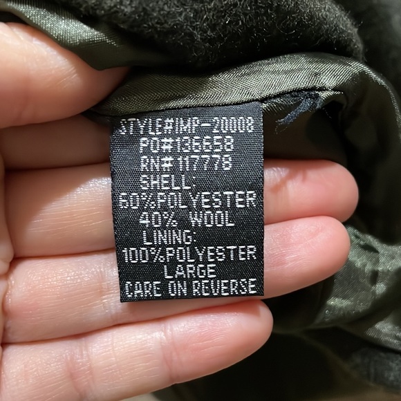 Military Green Wool blend jacket - Picture 4 of 4